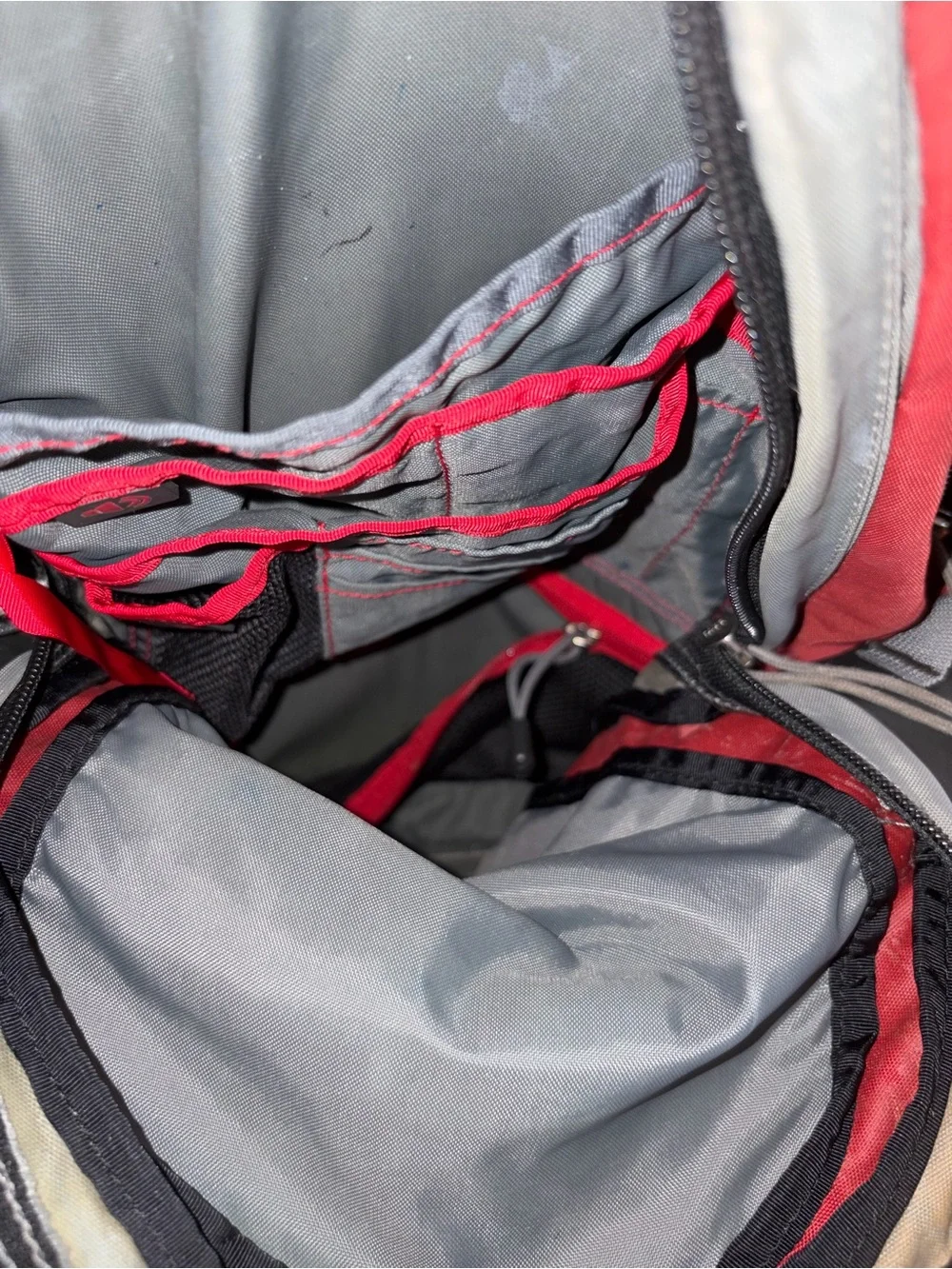 The North Face Hot Shot Backpack in Red and Gray